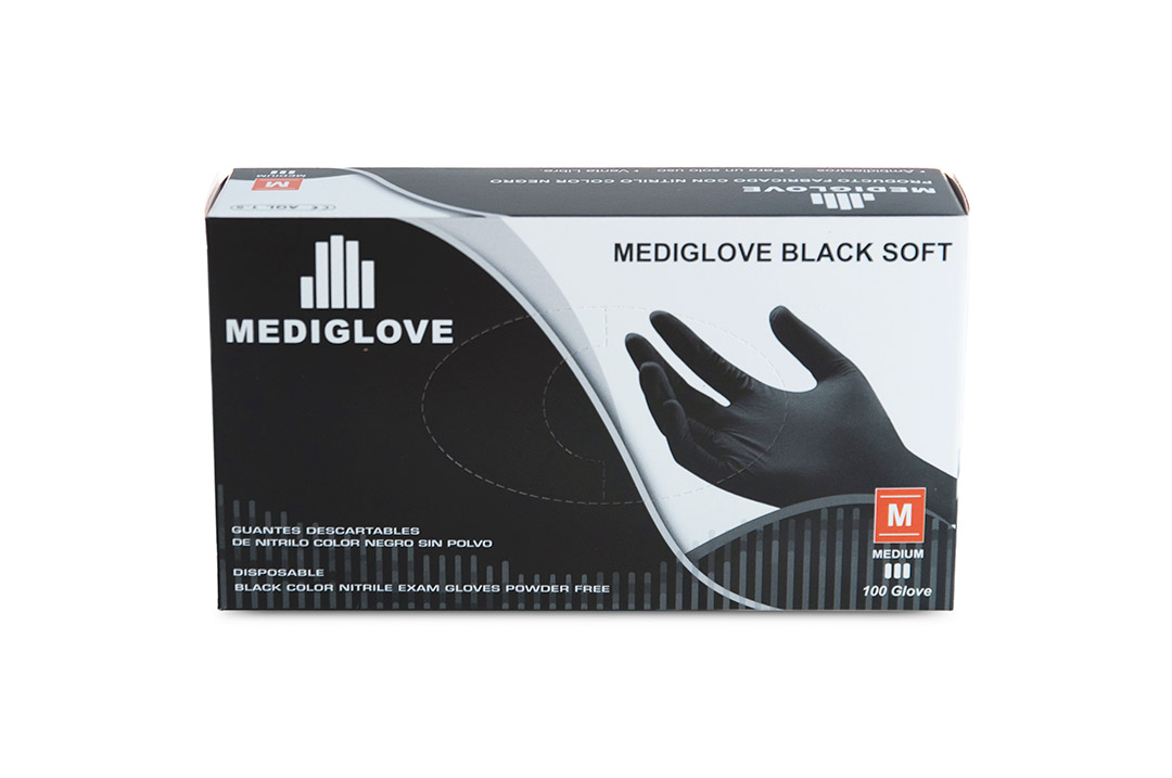 Guantes de Nitrilo Mediglove Sin Polvo - Caja x 100 Unidades