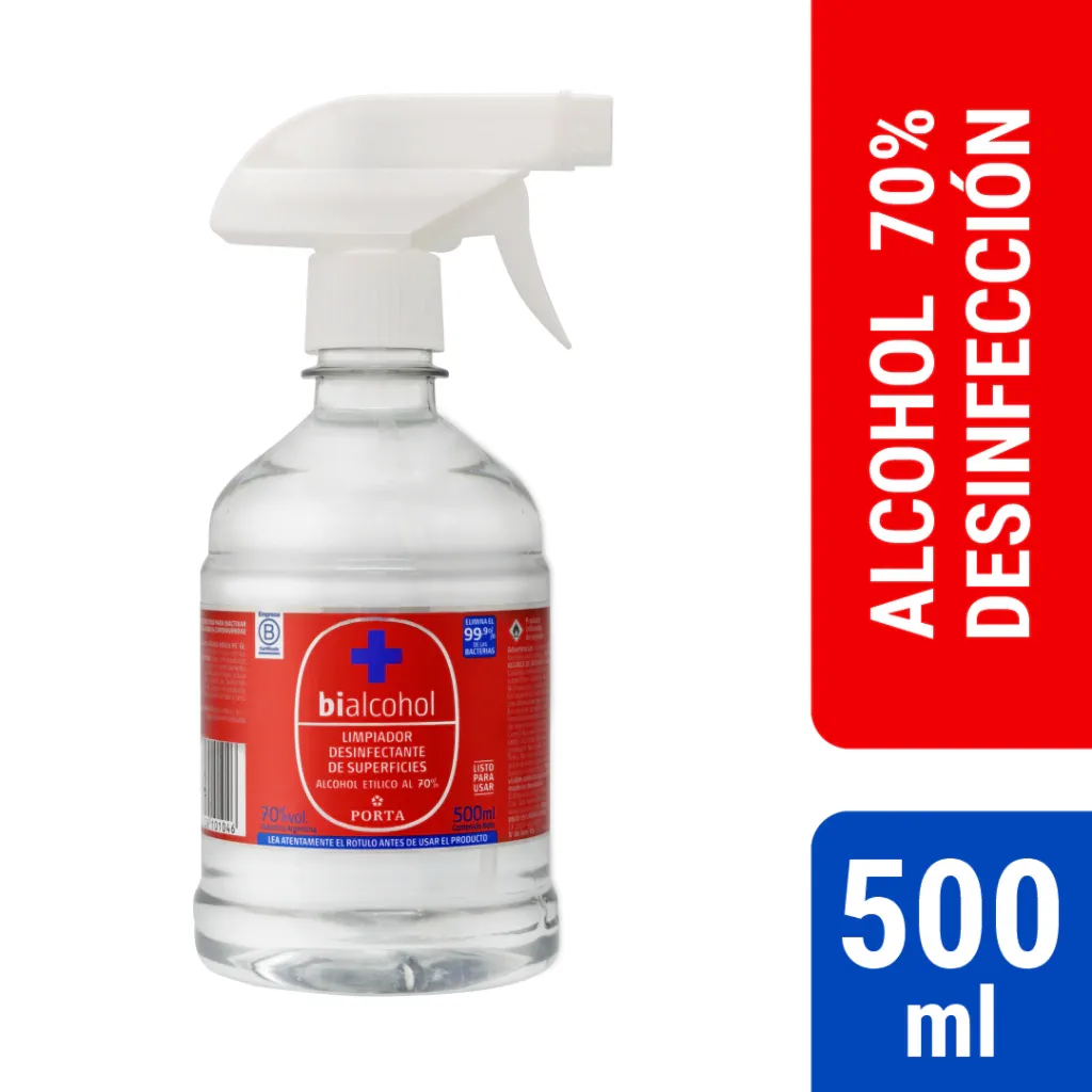 Alcohol al 70% Gatillo 500ml Bialcohol